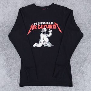 The Simpsons Shirt Mens M Black Thermal Homer Graphic Metallica Long Sleeve